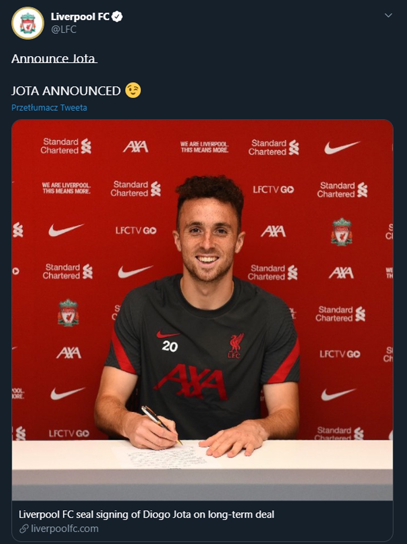 Diogo Jota w Liverpoolu!